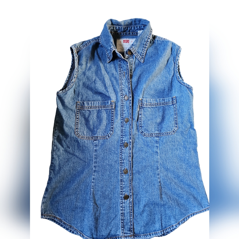 Sleeveless Levi Jean Shirt